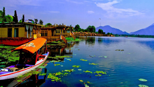The beautiful Dal lake in the heart of Kashmir