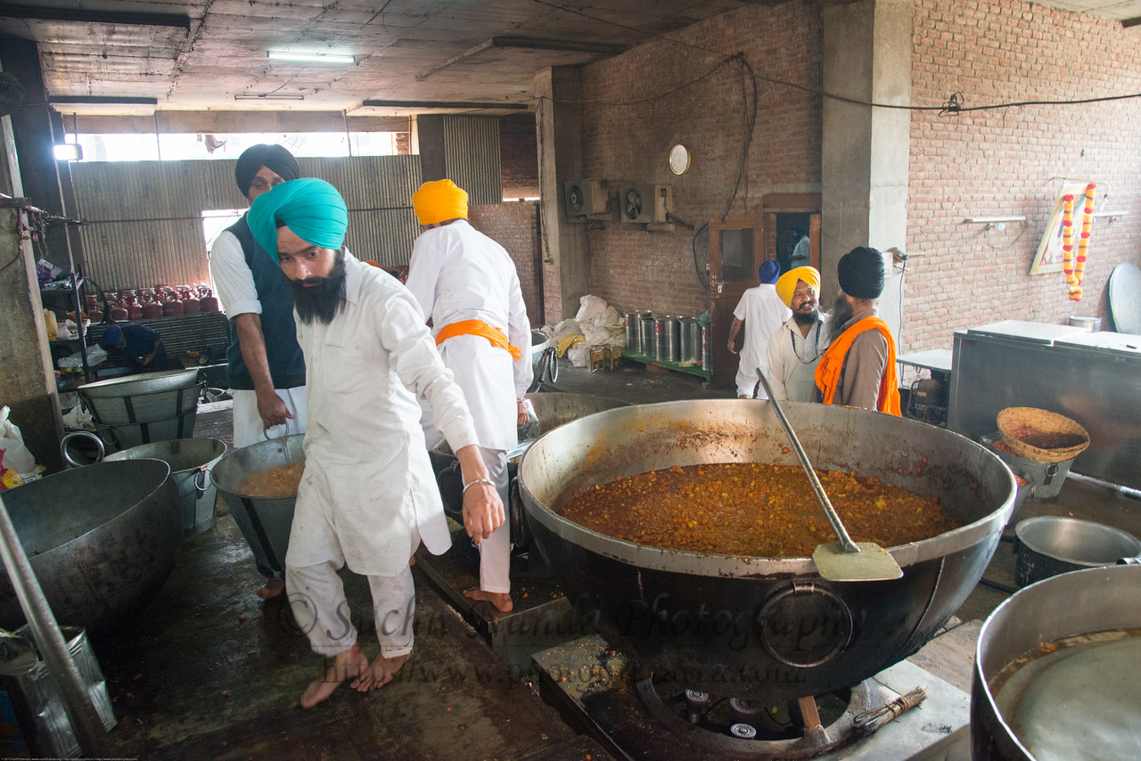 Large vessels for the free langar at the Golden Temple
