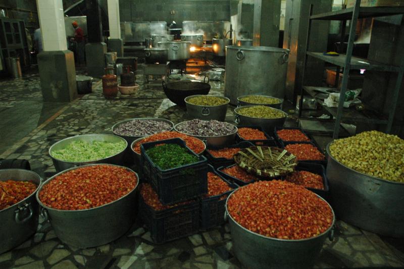 The quantities of food for the whole Langar meal