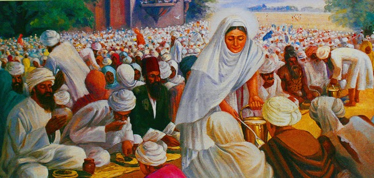The Sikh Langar tradition practiced before