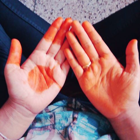 Jetuka or Henna adorned hands