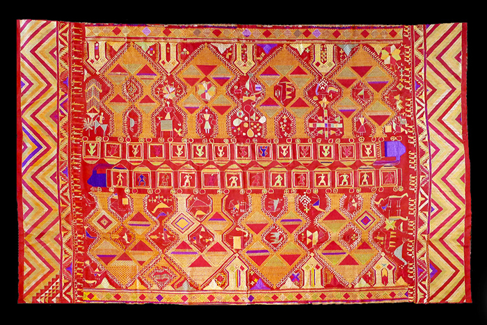 A rare example of a 19th Century Darshan Dwar pattern