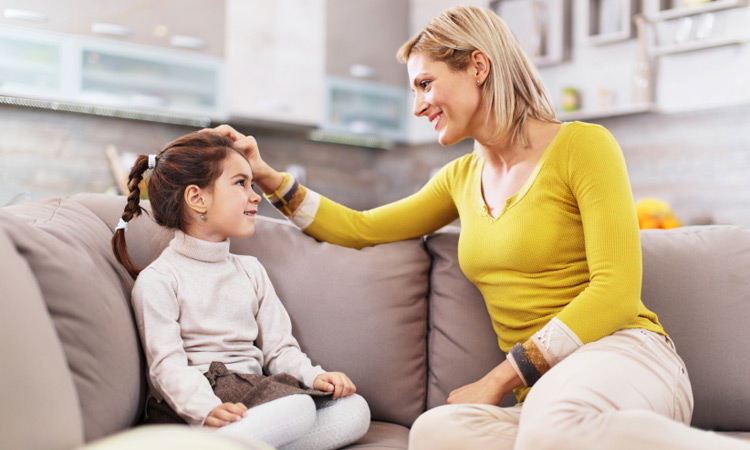 Get your child's attention by simply talking while looking at their eyes