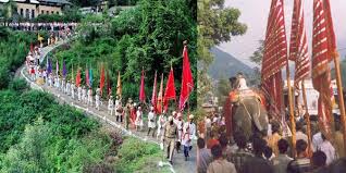 Procession in honor of Raghuvir Verman during Minjar