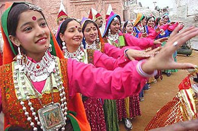 Local artists performing during 'Kunjari Malhar'