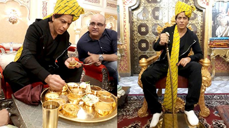 SRK having daal baati churma