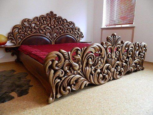 Indian Carved Bed
