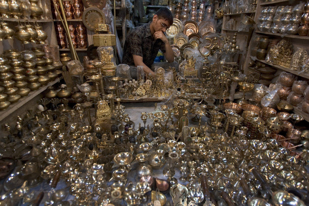 Brass items are famous in Varanasi