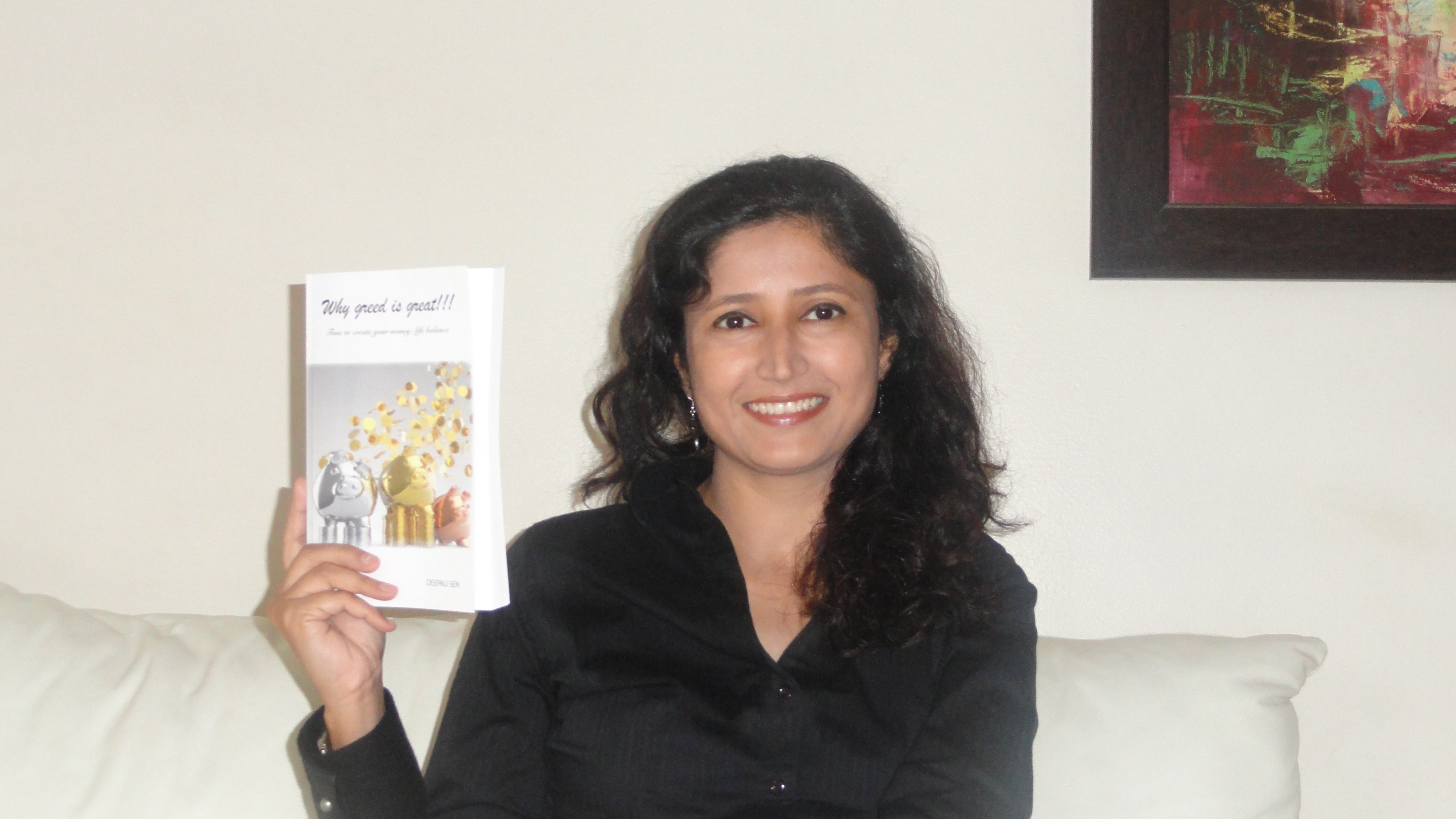 Deepali with her book