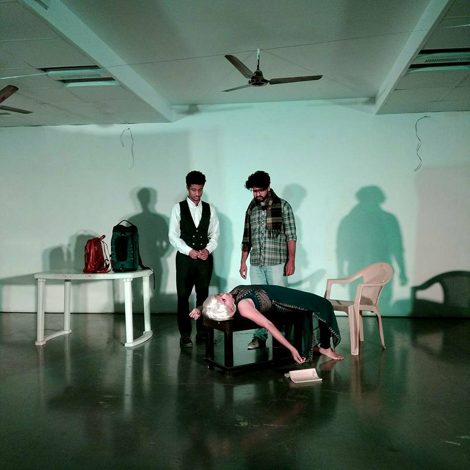 Theater Group From Hyderabad Enacts Scenes From Murder In Paharganj