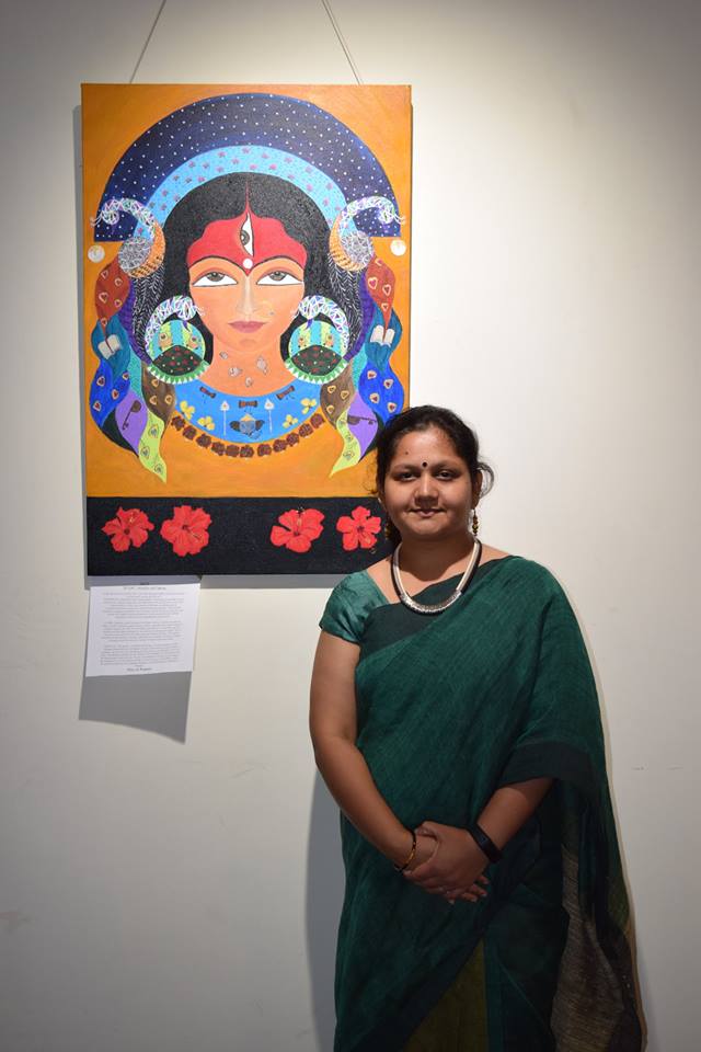 At her exhibition titled 'Devi'