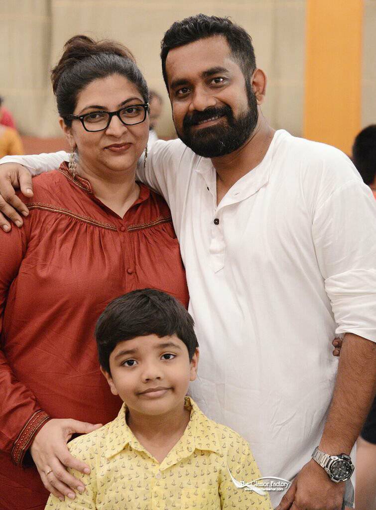 Anindya with wife, Madhushree and son, Arko
