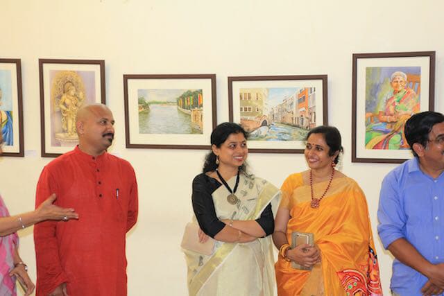 At an exhibition