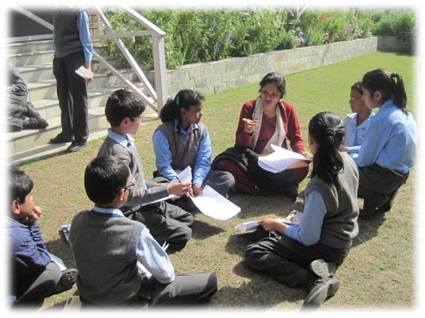 Brainstorming Session With School Children Before A Theatre Workshop