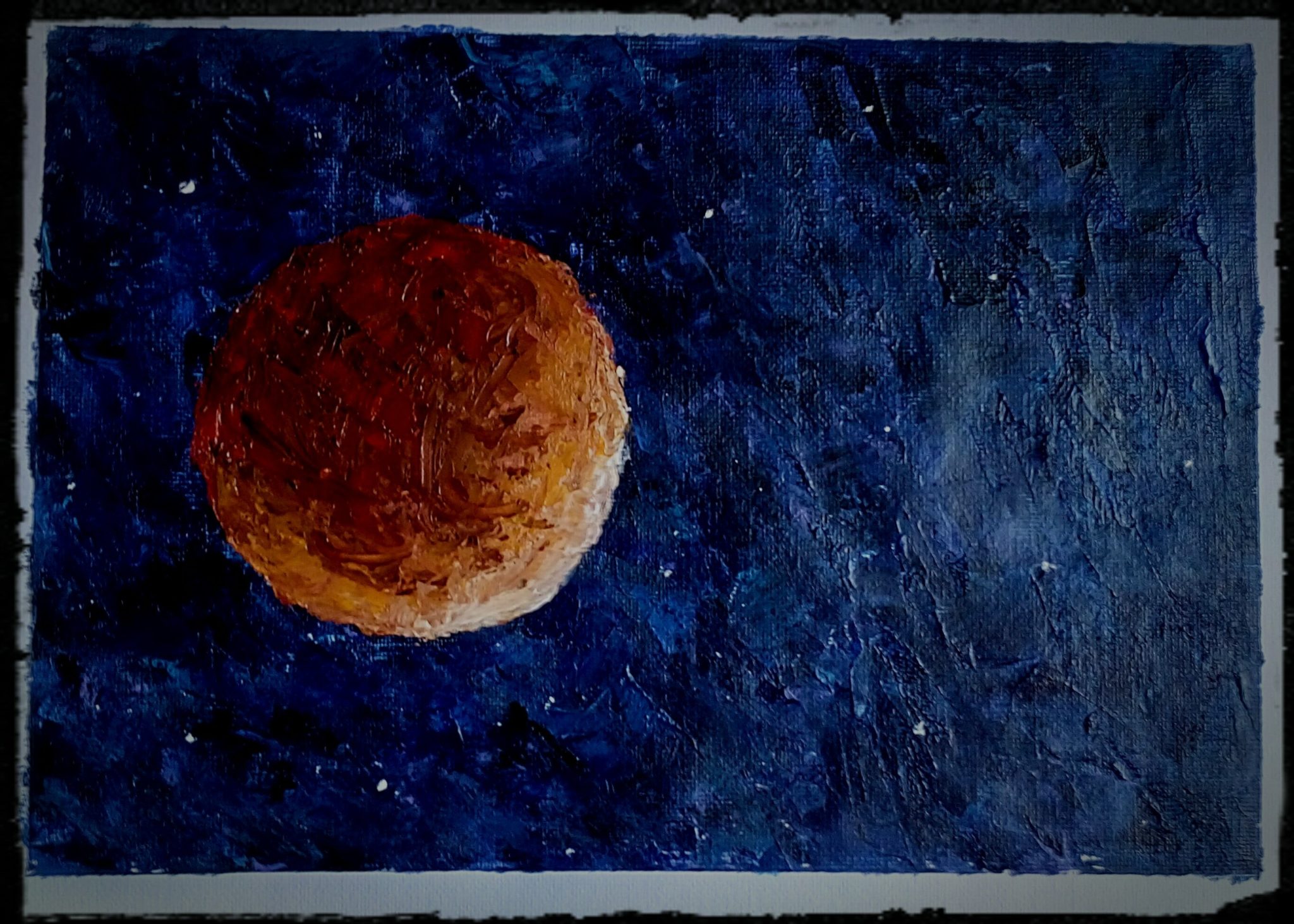 Blood moon inspired by recent Lunar Eclipse