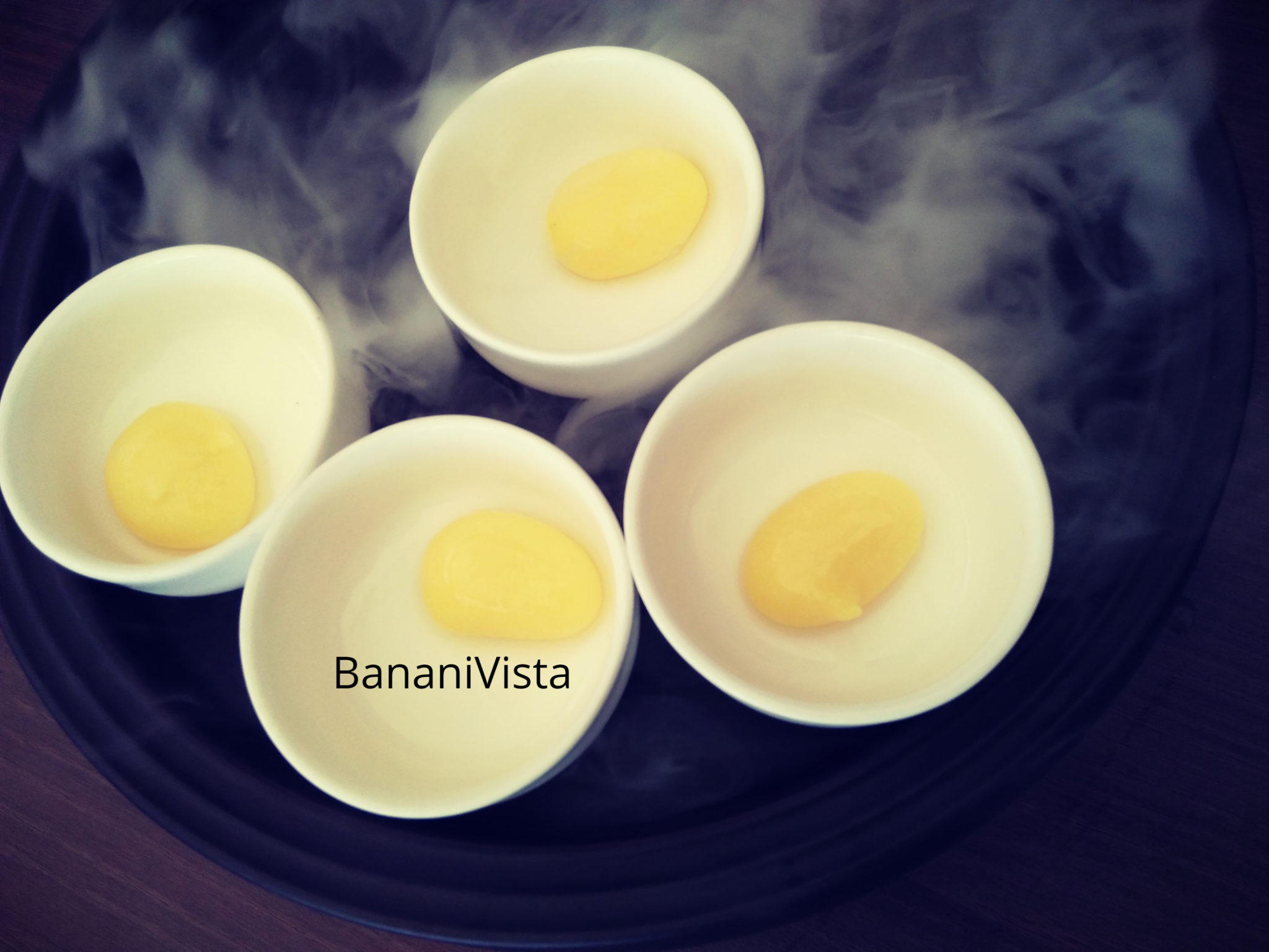 Paniyaram scotch eggs, Desi ghee hollandaise, Farzi Cafe