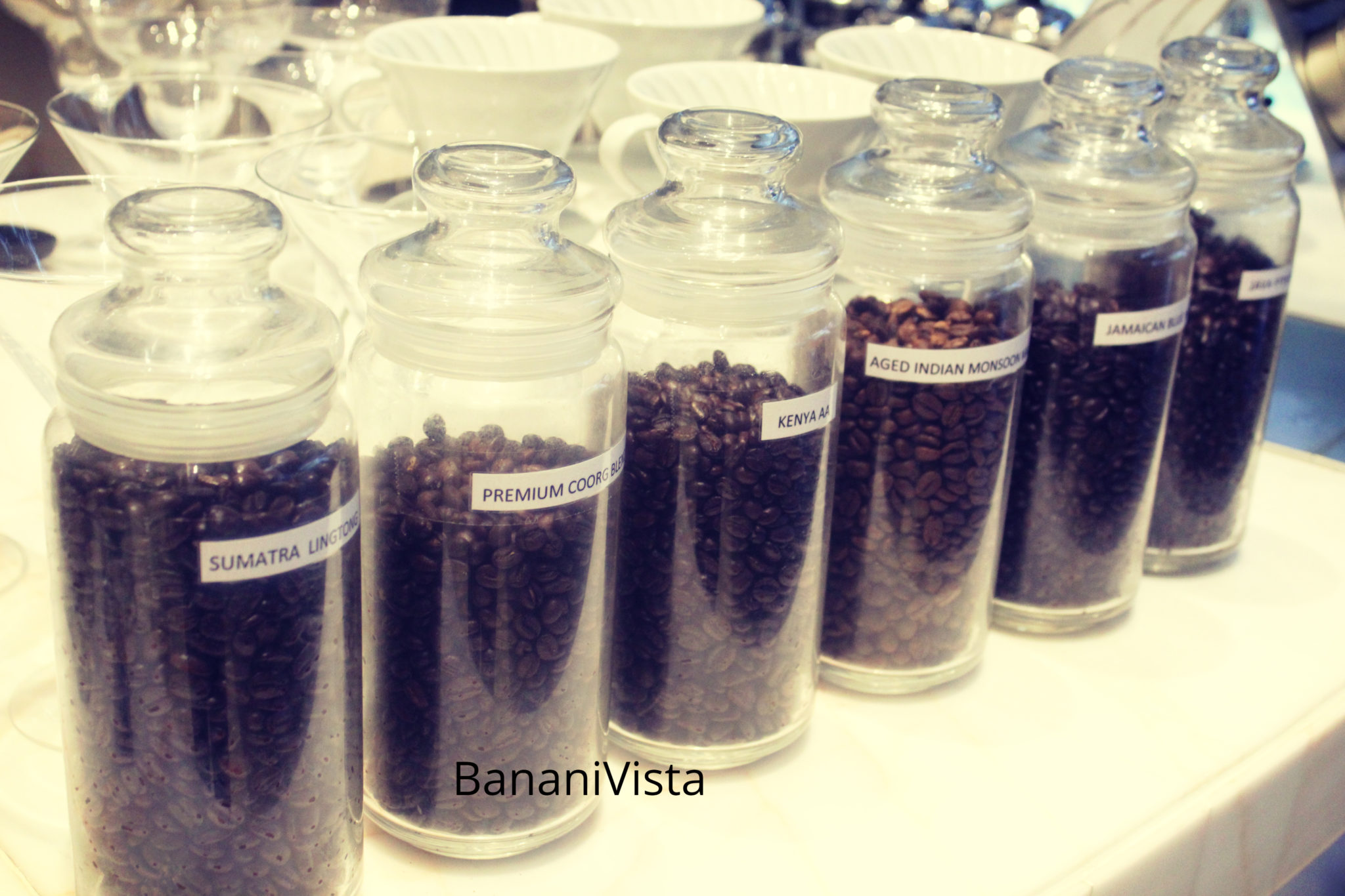 Select your coffee, BananiVista, Menu